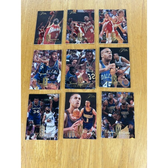 1994-95 Fleer Flair Basketball 9 Card Lot Mutombo Mashburn Blaylock Augmon Rooks - Picture 1 of 10